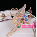 graceful colorful wedding crystal butterfly brooch pins